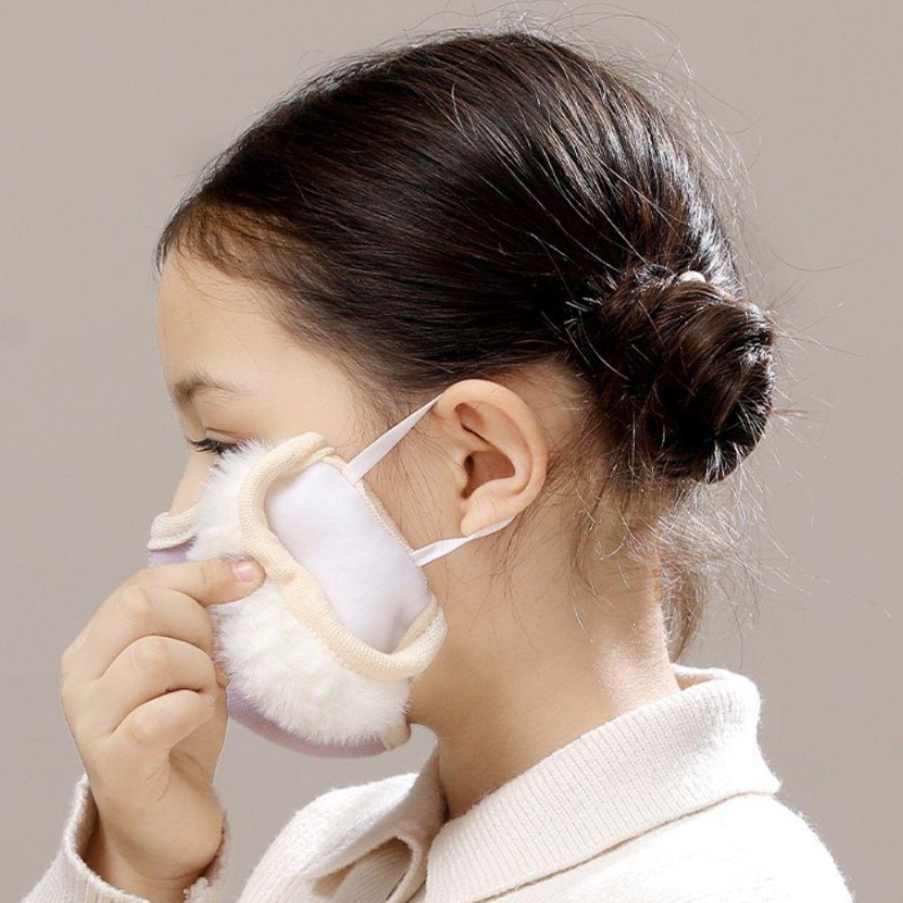 Теплая маска для защиты от холода, мягкие пушистые теплые наушники, новые флисовые чехлы для рта, зима-осень