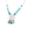 [N3106] - Silver Turquoise 'Navajos' Designer Necklace