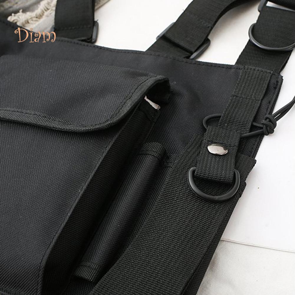 Daydreamer ОТКРЫТЫЙ СПОРТИВНЫЙ ПРЕДМЕТ Унисекс Регулируемый жилет Нагрудная подвесная сумка Двойная поясная сумка через плечо