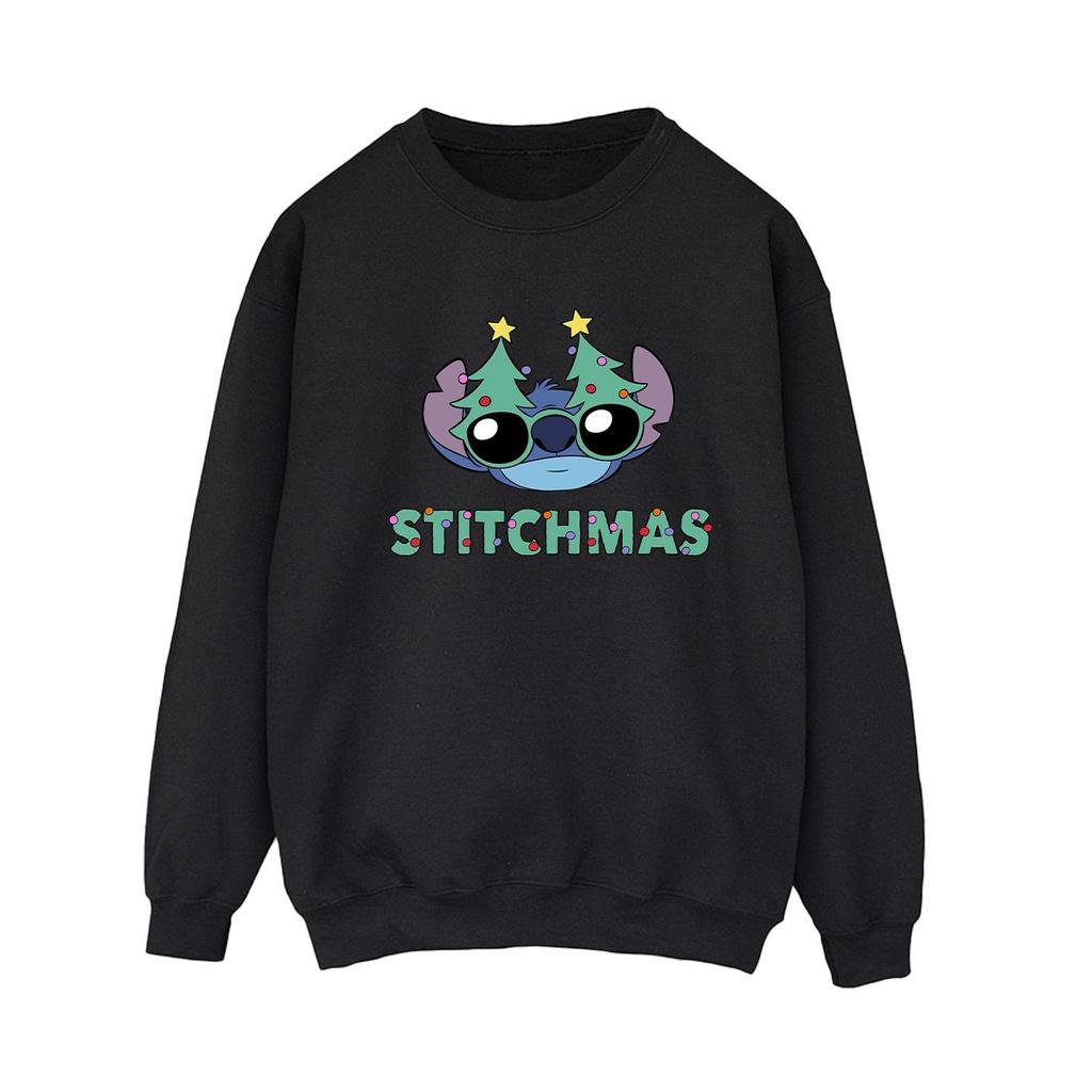 Disney Womens/Ladies Lilo & Stitch Stitchmas Glasses Sweatshirt