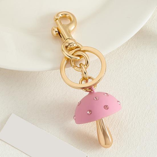 Брелок Гриб Форма Устойчивый к Выцветанию Сплав Брелок Рюкзак Держатель для Ключей Женские Сумки Ключи от Машины Украшение