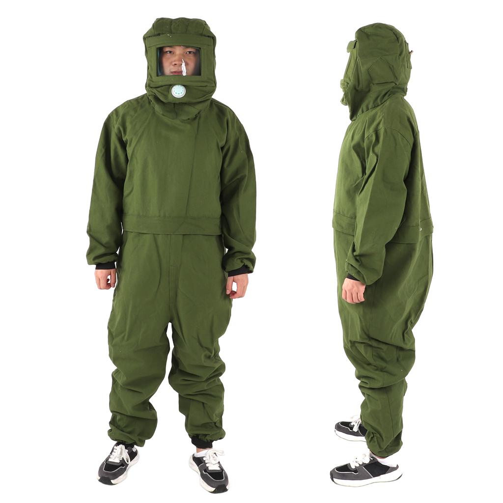 Sand Blasting Suit Protective Hood Prevent Dust Splash Work Protection for Cast Iron Shipbuilding