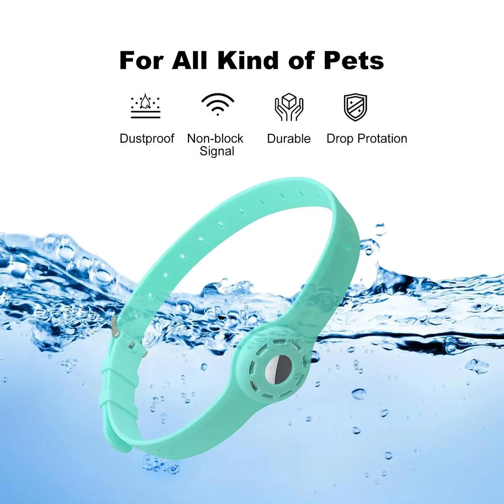 Новый силиконовый ошейник для кошек с защитой от потери для Apple Airtag, защитный трекер, ошейник с защитой от потери, регулируемый ошейник для домашних животных
