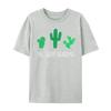 Cute plant print pattern fashionable casual short sleeved round neck Womens daily Tshirt suitable for all seasons