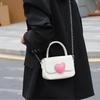 Love Chain Small Square Bag Female 2023 Fashion Girl Cute Contrast Color Handheld Crossbody Bag Female