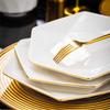 SIFAR Креативная керамическая обеденная тарелка с золотым ободком