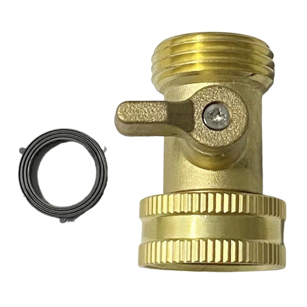 2 Pieces Portable Sturdy Brass Hose Shut Off Valves with Extended Handle Fit 3/4Inch Garden Hose Connectors Daily Use
