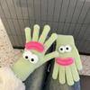 Gloves for Women In Winter  New Cute  Funny Ugly  Cute  Warm and Velvet Knitted Gloves for Cycling In Winter Cold and Cold