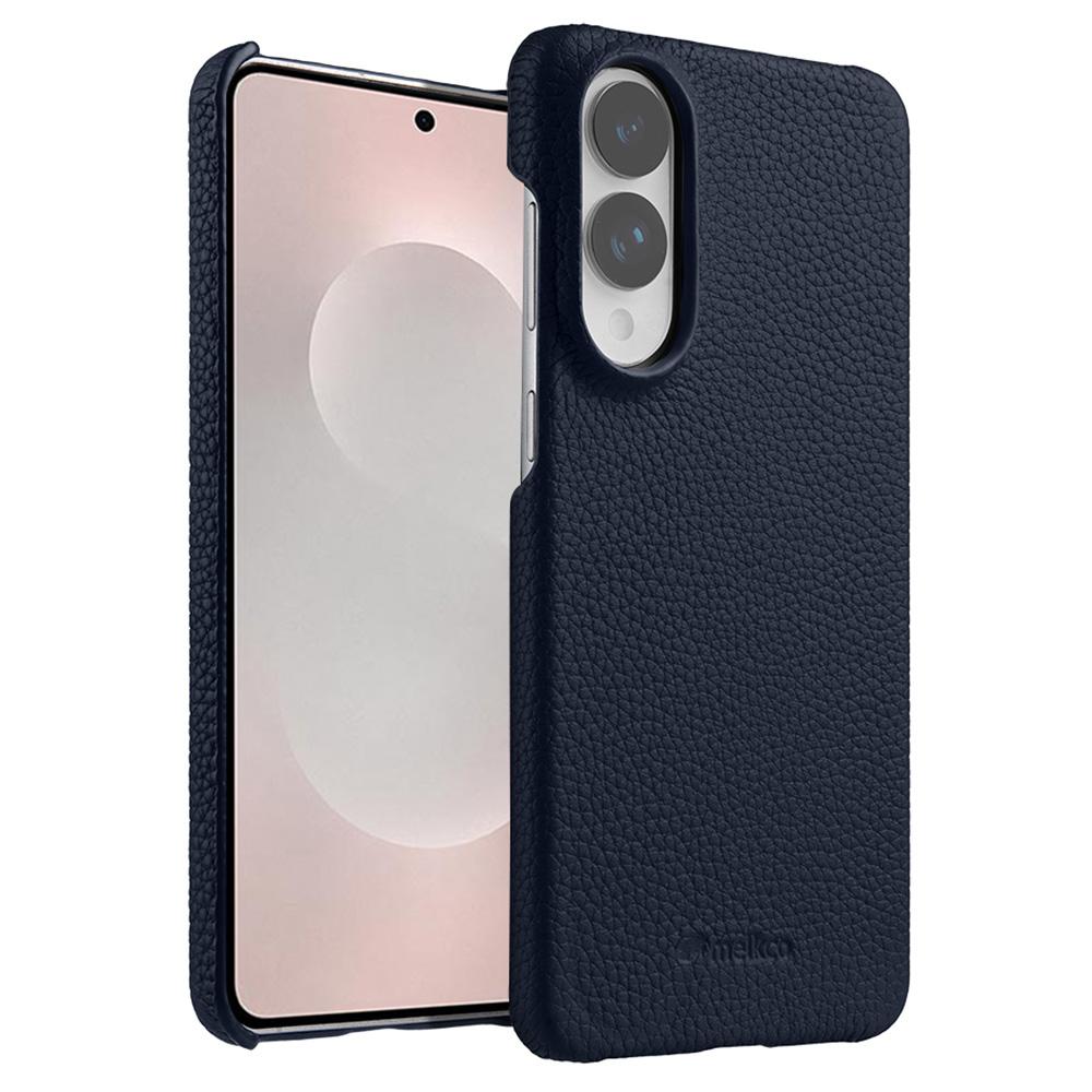 MELKCO Для Samsung Galaxy S25 Edge Чехол Неполный край Покрытие из натуральной коровьей кожи на ПК