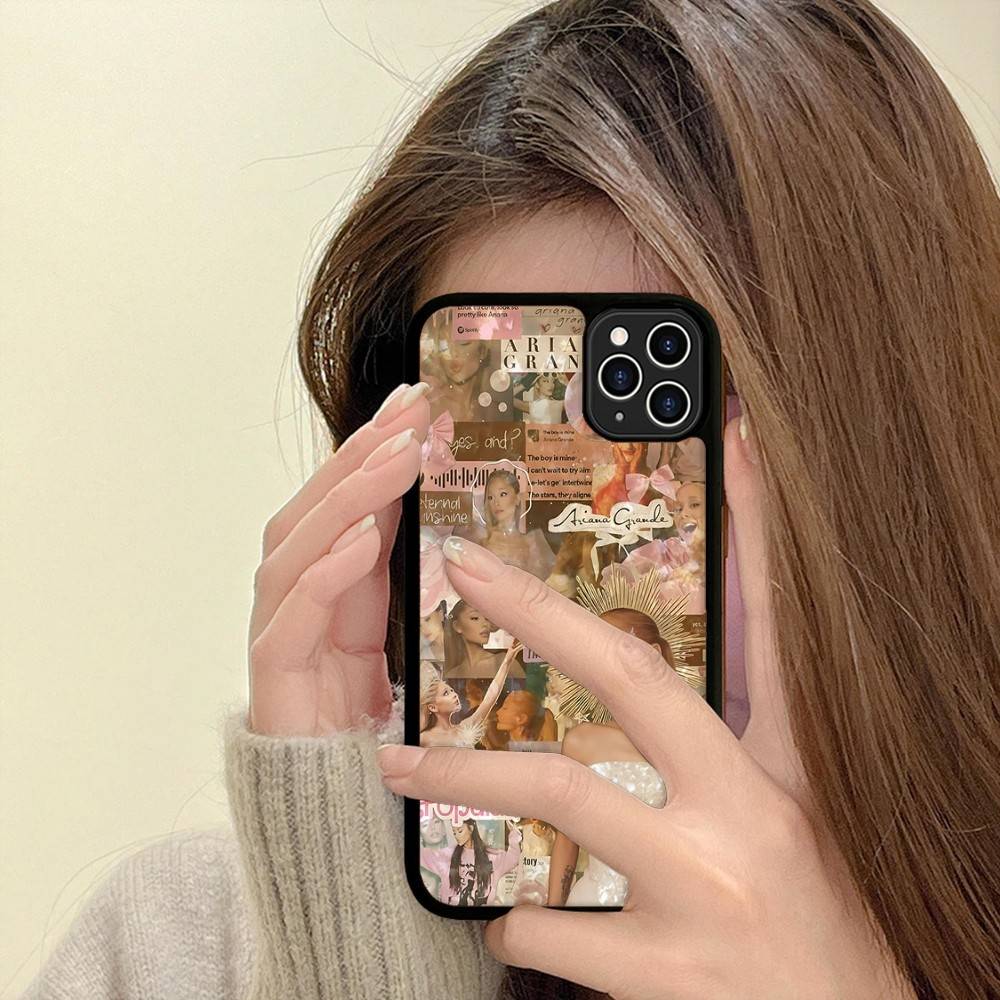 Pop Singer A-Ariana G-Grande For iPhone 11 12 13 14 15 16 17 Pro Max Plus TPU+PC Shockproof Back Phone Cases