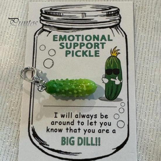 1/2/3 комплекта эмоциональная поддержка брелок для ключей Pickle Design подвеска с карманом объятия открытка тонкая работа металлический смоляной брелок позитивный подарок