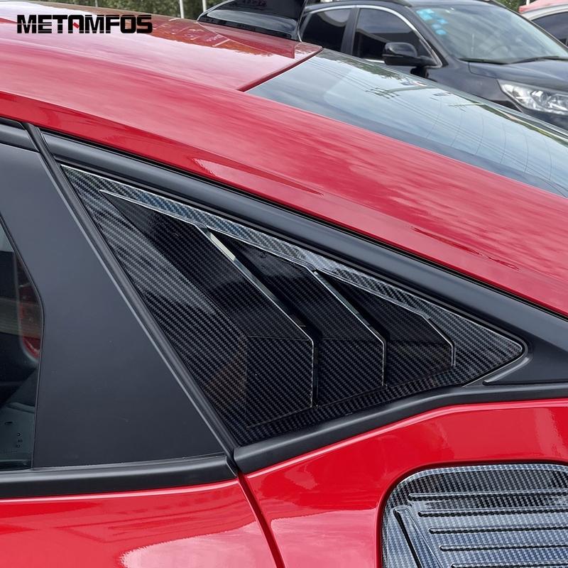 Rear Window Side Vent Louver Shutter Cover Trim For Honda Civic 11th Integra Sedan 2024 2025 Carbon Fiber Accessories