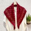 Cashew velvet cotton and linen square scarf spring autumn and winter new versatile silk scarf headscarf waist scarf fart curtain triangle scarf ad