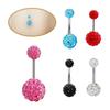 5Pcs Shiny Navel Belly Button Rings Women Barbell Body Piercing Jewelry