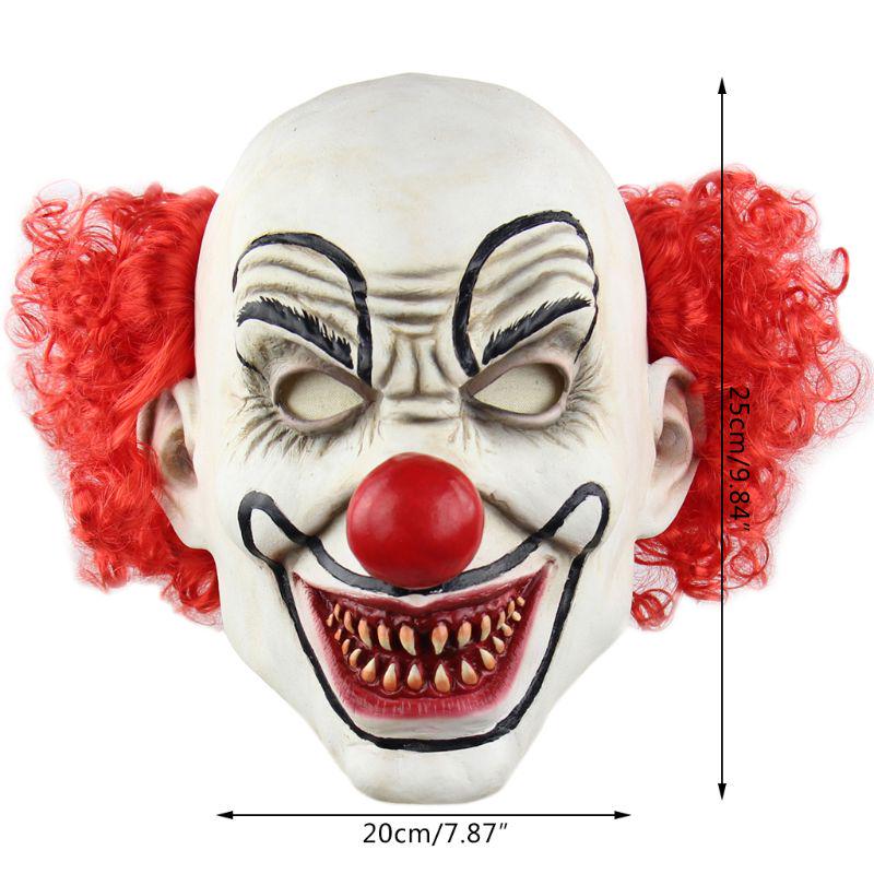 Home Decor Of Halloween Horror Zombie Clown Mask Red Hair Joker Masks Masquerade Party Costume