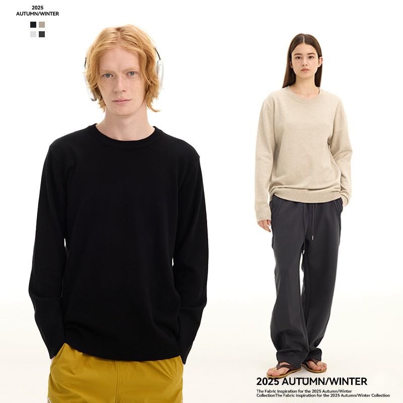 Unisex Cozy Knit Sweater Daily Commute Soft Warm Crewneck Pullover Fall Winter 2026