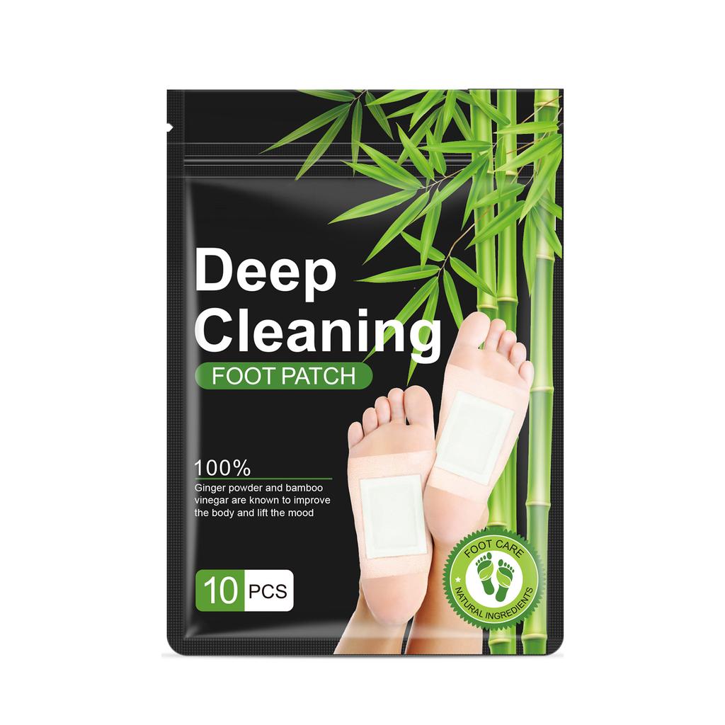 Глубоко очищающие пластыри для ног, подушечки для ног с натуральным бамбуковым уксусом и имбирем