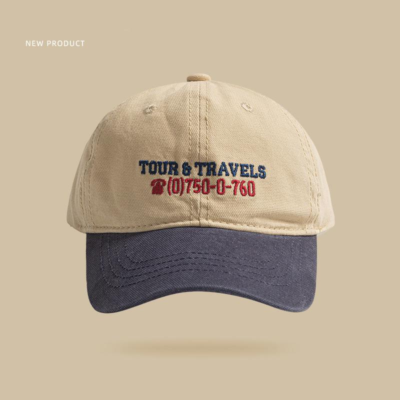 Ретро цветовая гамма бейсболка детская уличная солнцезащитная вышивка мягкий верх мужская показать лицо маленькая родитель-ребенок кепка с козырьком прилив