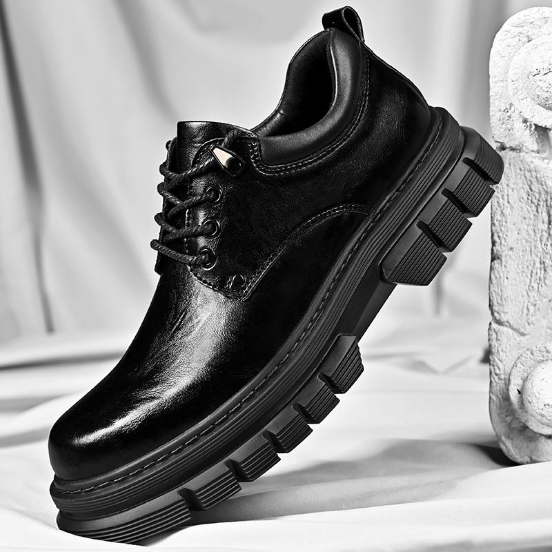 2024 Туфли на платформе Мужская обувь Кожаные деловые туфли Япония Универсальная повседневная износостойкая обувь Chaussure Homme