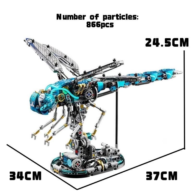 866PCS Technic Creative Dragonfly Mechanical Building Blocks Model Construction Assembly Compatible Toys Set for Kids Adults