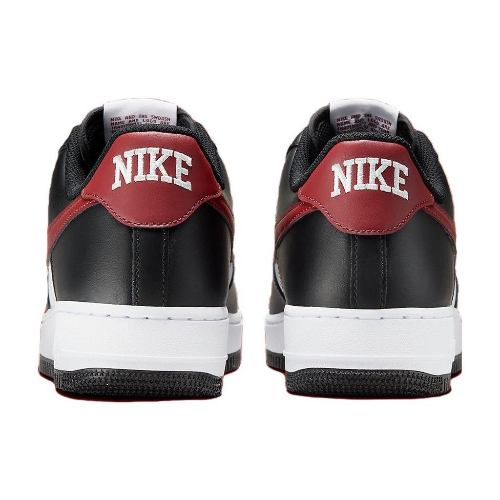 Nike Air Force 1 07 Black Dark Team Red Мужские кроссовки Summit-White Белый FZ4615-001