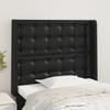 VidaXL Headboard with Ears Black 93x16x118-128 Cm Faux Leather3119658
