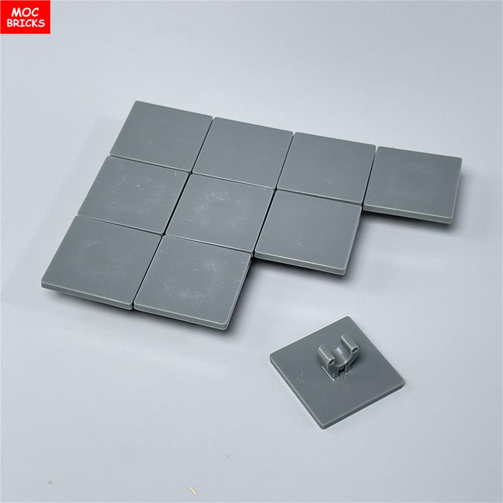 10pcs/lot MOC Blocks Road Sign Clip-on 2 x 2 Square Fit Featuring 30258 15210 Construction Bricks Parts Learning Dolls Children's Playthings