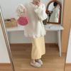 Spring New Lace Splicing Knitted Sweater Top Loose Soft Waxy Lazy Wind Sweet Sweater Pullover Woman