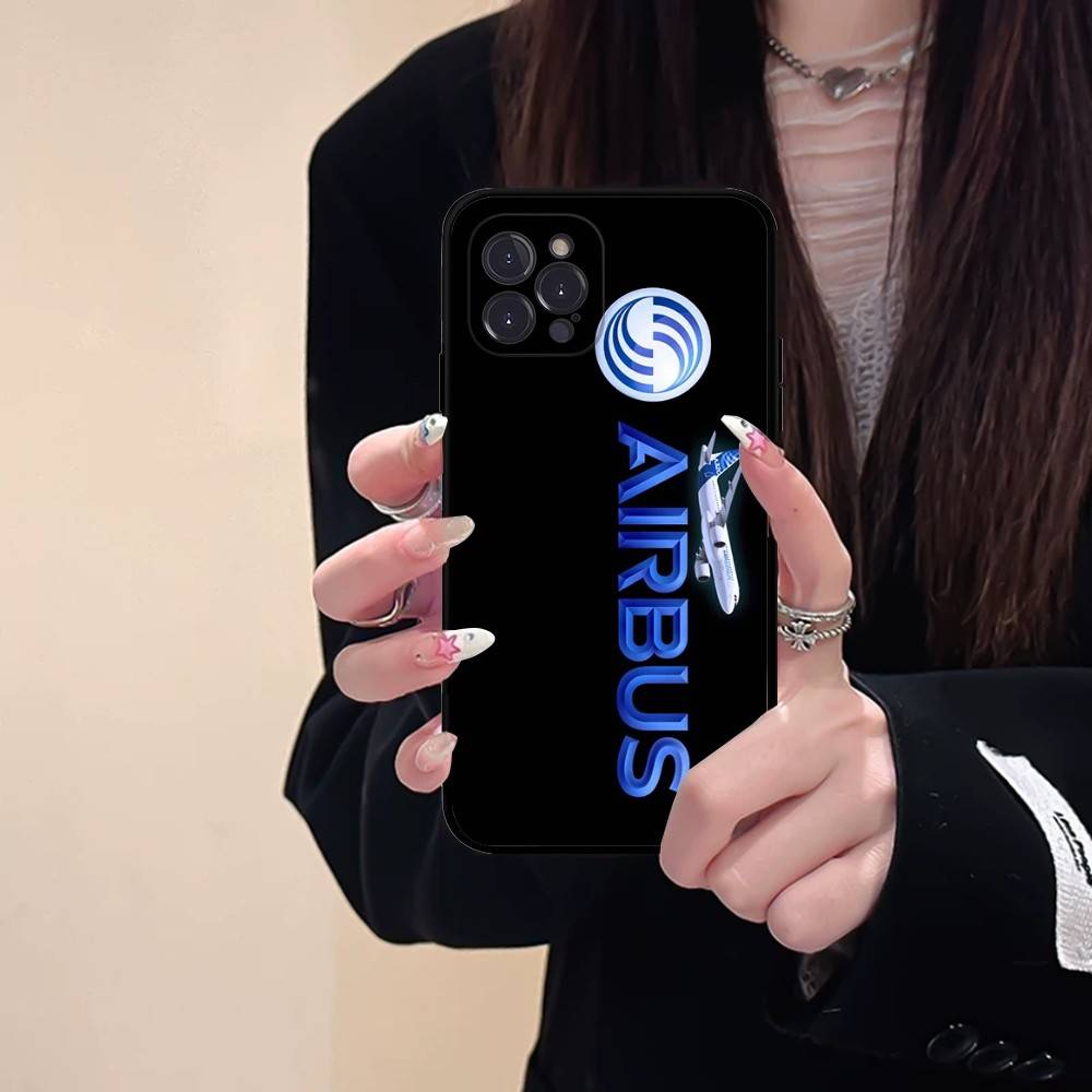 Чехол для телефона с логотипом A-Airbus для IPhone 16 15 14 13 12 11 17 Pro Max Простота Задняя панель Мягкий чехол из ТПУ