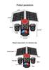 4-Lens Solar-Powered Outdoor Camera with Dual Solar Panels and Multi-Screen Monitoring