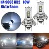 Motorcycle H4 HB2 9003 100W LED Headlight Kit Light Bulb Hi/Lo White 8000K