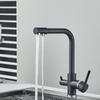 Kitchen Sink Faucet Pull Down 2 Handle 3 In 1 Water Filter Faucet