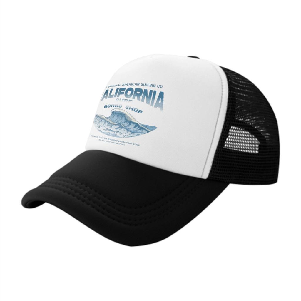 California Surf Shop Trucker Hat Breathable Mesh Baseball Cap Adjustable Outdoor Style