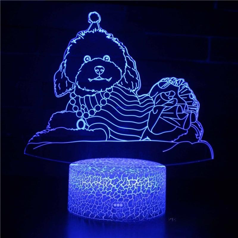 Cartoon Series 3D Night Light LED Colorful Touch Remote Control USB Creative Desk Lamp