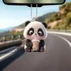 Panda Acrylic Stylish Pendant Whimsical Car Interior Decoration For Keys Bags And