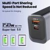 Зарядное устройство 150 Вт EU/US/UK, 2 порта, адаптер быстрой зарядки для Huawei/Xiaomi/Samsung