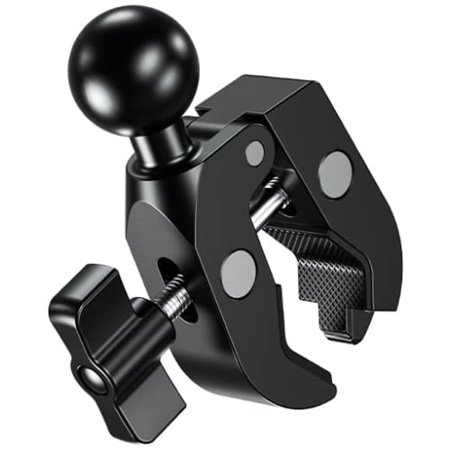 Kaedear Bike Smartphone Holder Vise Mount 12.7mm To 50.8mm Mount Aluminum Clamp Ball Mount KDR-R23A (1 Inch Ball)