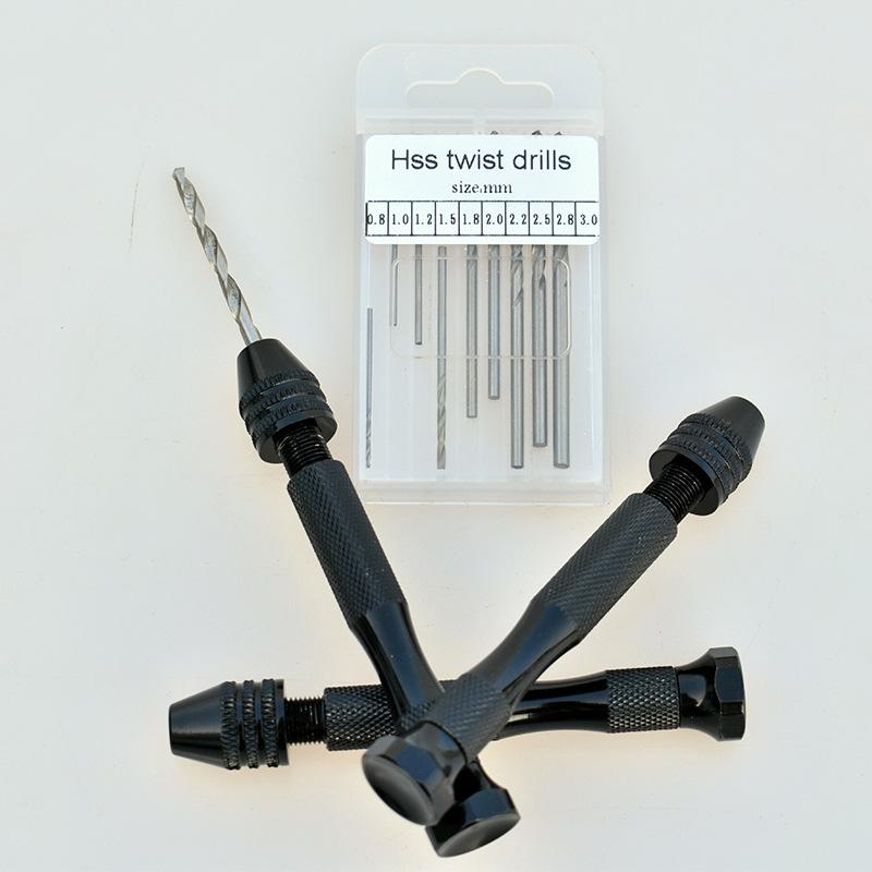 Ручная дрель Twistdrill Сверление отверстий из алюминиевого сплава Мини-микро-алюминиевая ручная дрель с поворотным патроном