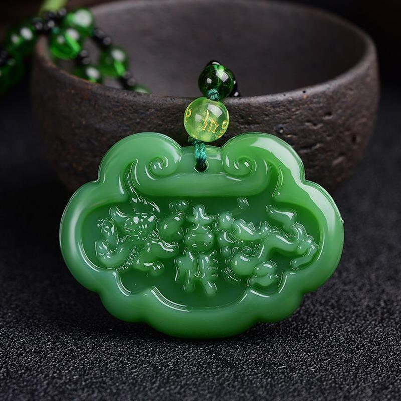 Classic Natural Chinese Agate Pendant Jade Necklace Charm For Women Men Jewelry Carved Blessing Lucky Amulet Gifts