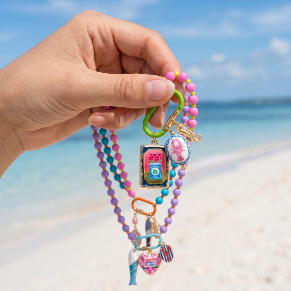 Ornaments Bohemian Resin Beaded Necklace Sea Series Beach Beaded Necklace Holiday