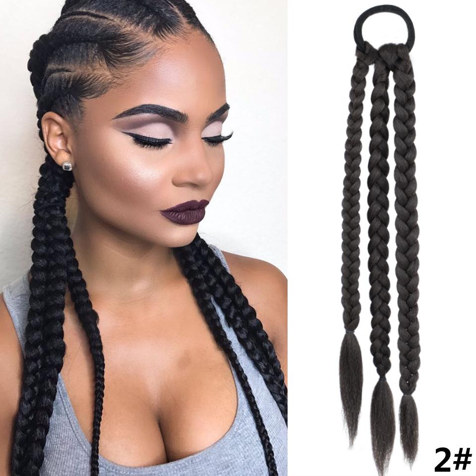 LUPU Синтетические боксерские косы, хвост для женщин, эластичная веревка для кос, резинка, аксессуары для волос, термостойкие накладные волосы