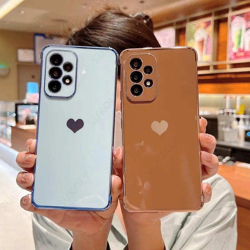 Роскошный чехол с покрытием для Samsung Galaxy A52 A53 A13 S23 S22 Ultra S21 FE S20 A54 A52S Ударопрочный Боковой узор Силиконовый Мягкий чехол