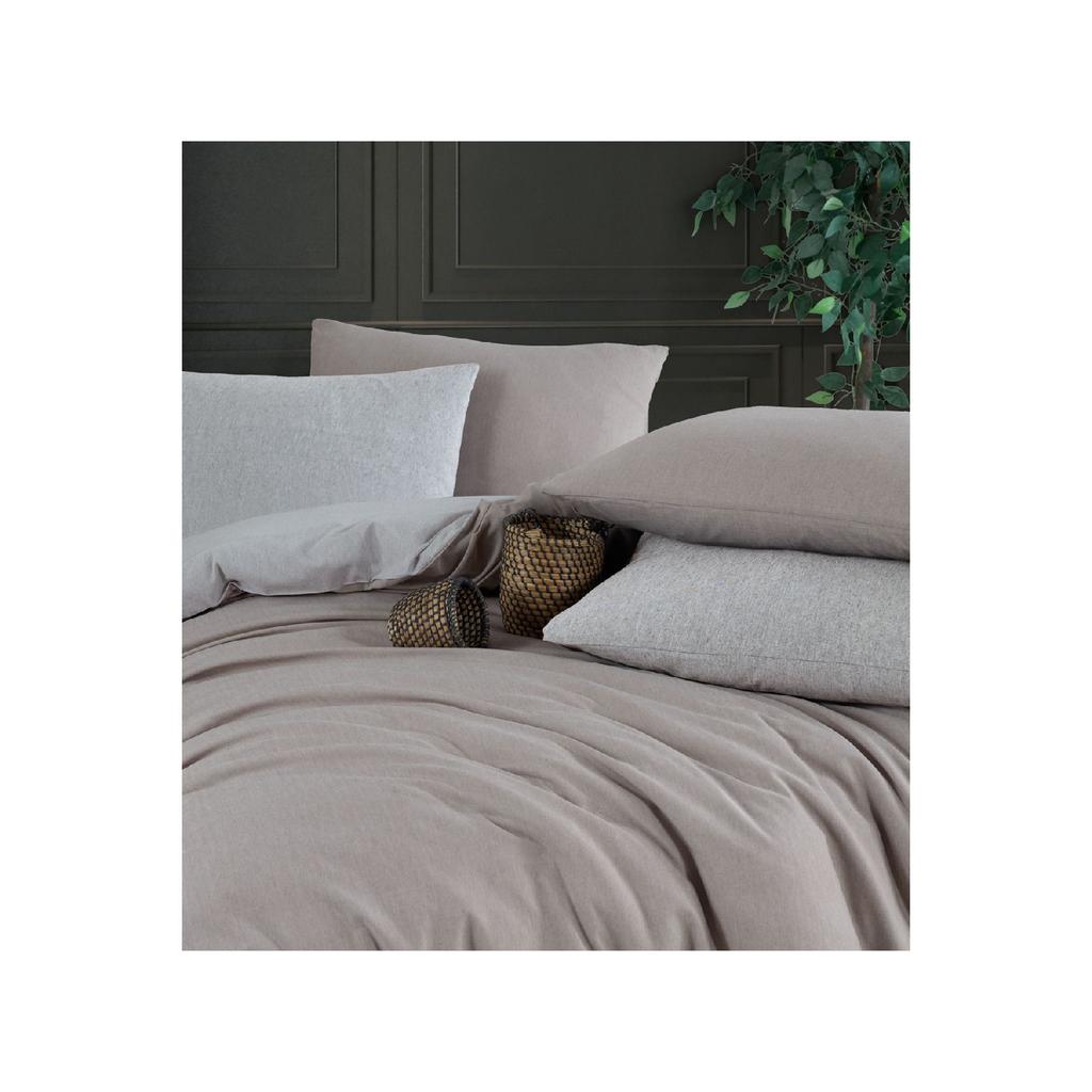 Двойной комплект пододеяльников с простынями | Антрацитовый черный | хлопок