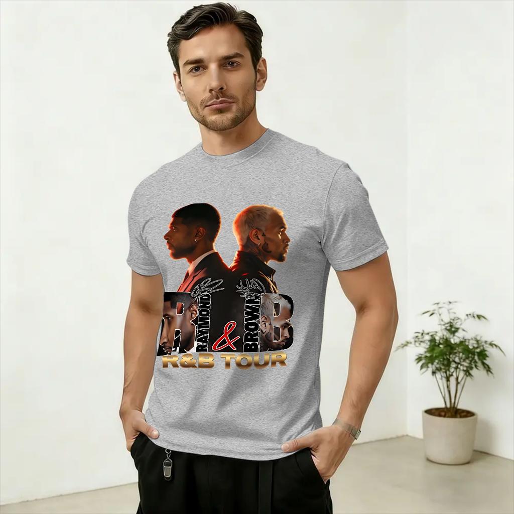 Raymond Brown RB Tour 2026 Concert TShirt for Unisex 100 Cotton Tee Shirt Round Neck Short Sleeve T Shirts Plus Size Clothing