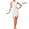 Cosplay Wilma Flintstone Costume Women's Halloween Dress One Shoulder Irregular Hem Sleeveless Dress Primitive Party Costume