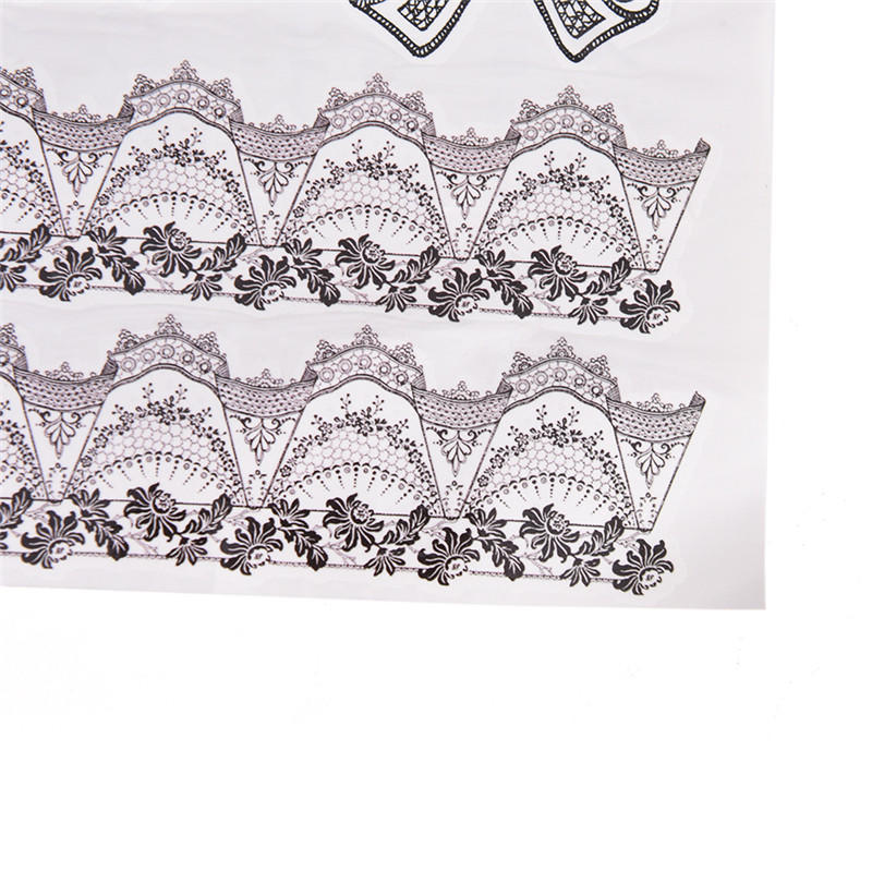 Waterproof Tattoo Temporary Sticker On Body Leg Transfer Lace Stocking Tattoo