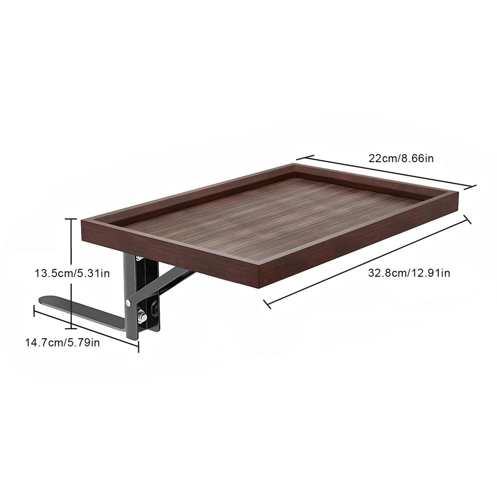 Деревянная складная прикроватная полка без сверления, прикроватный столик-поднос для верхней койки, полка-столик на кровать для общежития, двухъярусных и чердачных кроватей, а также детской комнаты