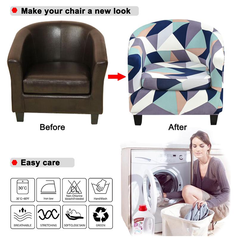 Чехлы для клубных стульев в сплит-стиле, эластичные чехлы для стульев, ванна, чехлы для диванов для гостиной, барная стойка, спандекс, чехлы для диванов