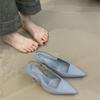Модная обувь Острый носок Тонкий каблук Женские тапочки Роскошные шлепанцы Мелкие Бежевые Босоножки на каблуке Слиперы Женские Низкие Дизайнерские Черные 2025 S