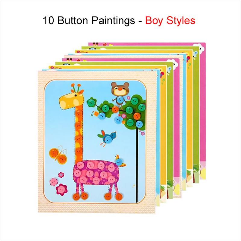 5/10 шт. Детские наклейки-кнопки Ручная работа DIY Игрушки Урок Искусства для Школьников Поделки для Детей Игра для Раннего Развития Подарки TMZ